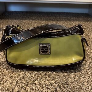 Dooney & Bourke Olive and Dark Brown Shoulder Bag